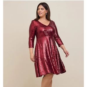 Mini Sequins Skater Dress - Torrid Size 3x NWT